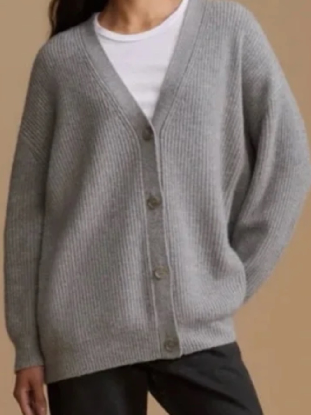Jenni Kayne Cashmere Cocoon Cardigan - S - Heather Grey